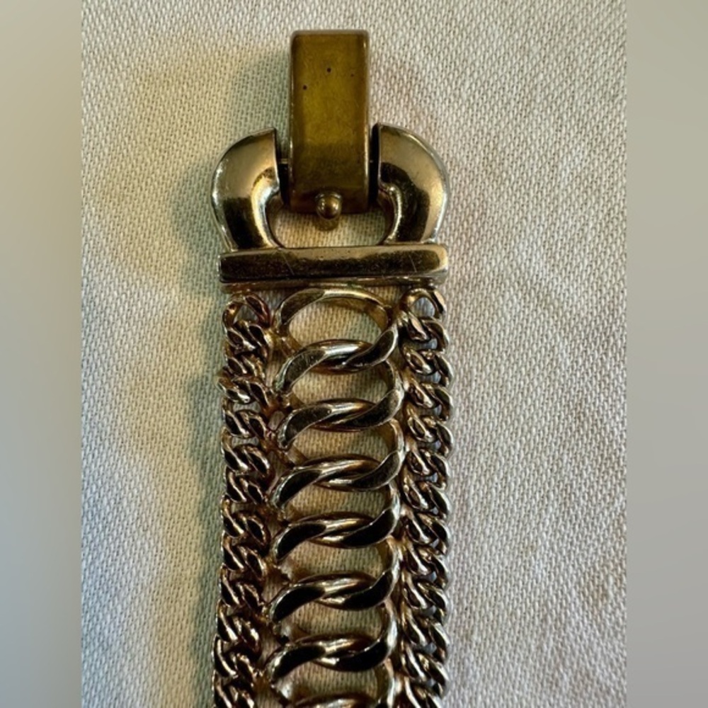 Vintage Bergere Marked Gold and Silver Tone Bracelet - MCM